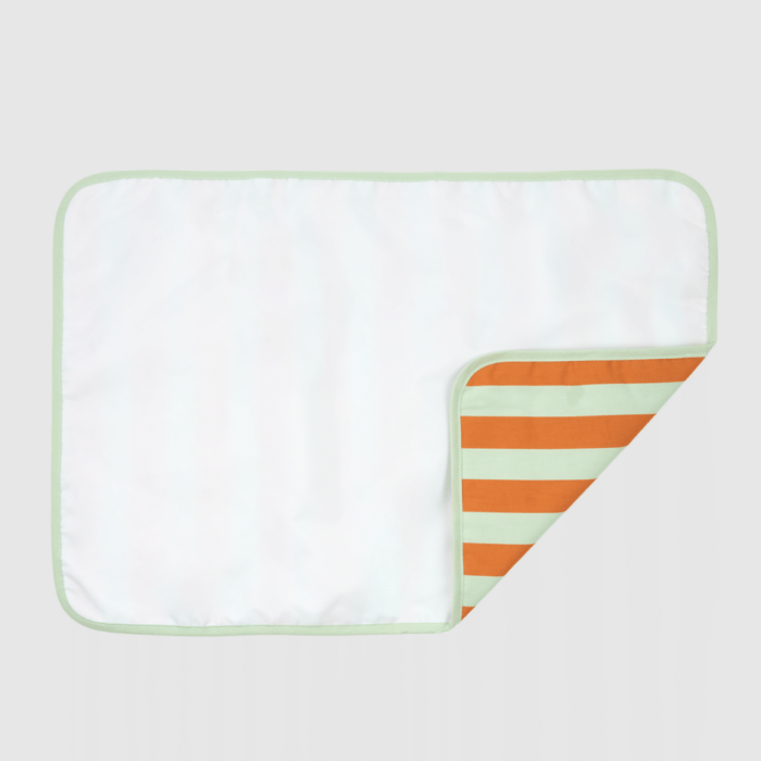 Waterproof Verzorgingsmatje Stories - Green Orange Stripes - Nobodinoz