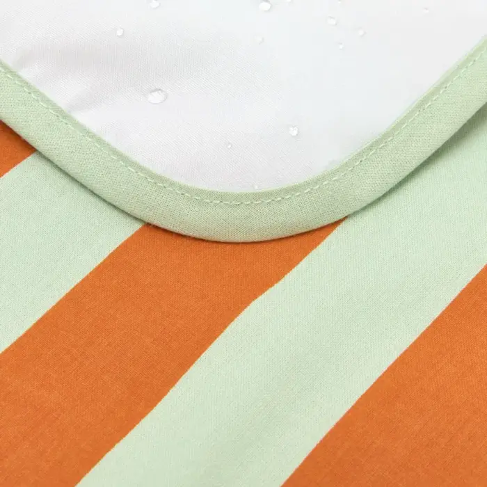 Waterproof Verzorgingsmatje Stories - Green Orange Stripes - Nobodinoz