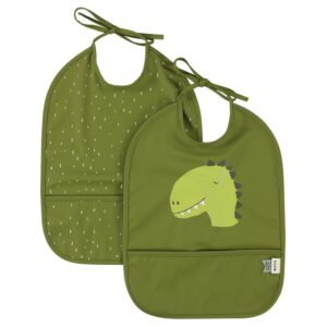Waterproof bib 2-pack - Mr. Dino - Trixie