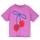 Wide Fit Tshirt - Lotie Cherries Magenta - Lotiekids