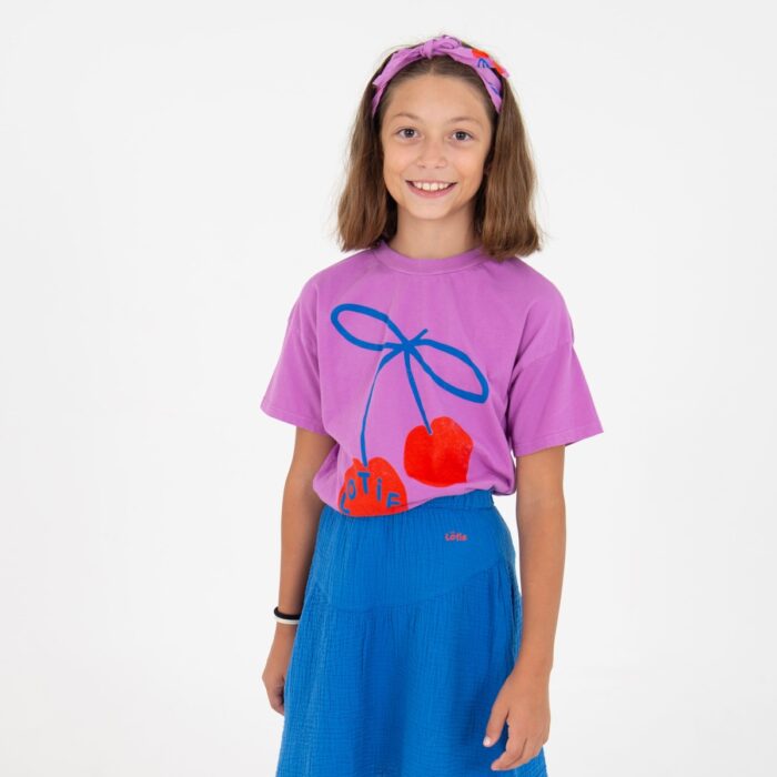 Wide Fit Tshirt - Lotie Cherries Magenta - Lotiekids