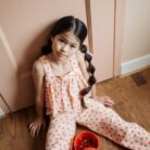 Wide Leg Pants - Cherry AOP - Petit Blush