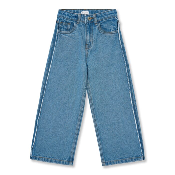Wide leg Jeans - Mid Blue − Petit Blush Wide leg Jeans - Mid Blue − Petit Blush