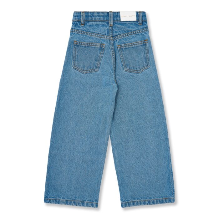 Wide leg Jeans - Mid Blue − Petit Blush Wide leg Jeans - Mid Blue − Petit Blush