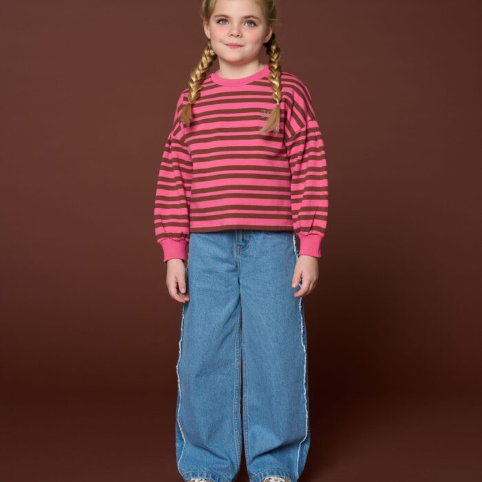 Wide leg Jeans - Mid Blue − Petit Blush Wide leg Jeans - Mid Blue − Petit Blush