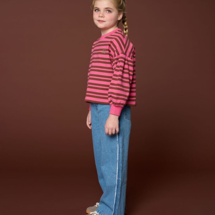 Wide leg Jeans - Mid Blue − Petit Blush Wide leg Jeans - Mid Blue − Petit Blush