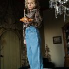 Wide leg Jeans - Mid Blue − Petit Blush
