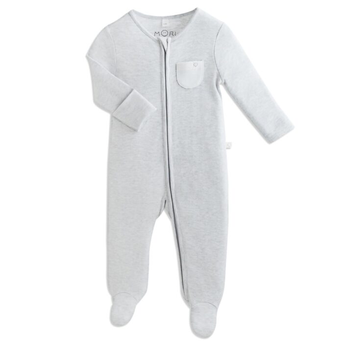 Zip-Up Pyjama - Grey - Mori Zip-Up Pyjama - Grey - Mori