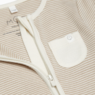 Zip-Up Pyjama - Oatmeal Stripe - Mori
