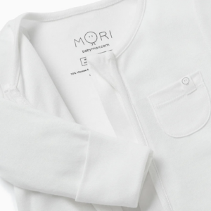 Zip-Up Pyjama - White - Mori Zip-Up Pyjama - White - Mori