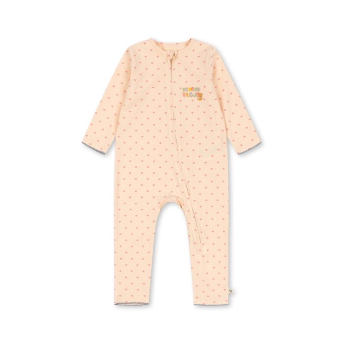 Zip Onesie - Teddy Coeur - Konges Slojd Zip Onesie - Teddy Coeur - Konges Slojd