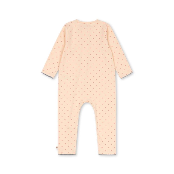 Zip Onesie - Teddy Coeur - Konges Slojd Zip Onesie - Teddy Coeur - Konges Slojd