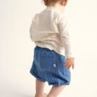 baby bermuda shorts - striped denim - My Little Cozmo