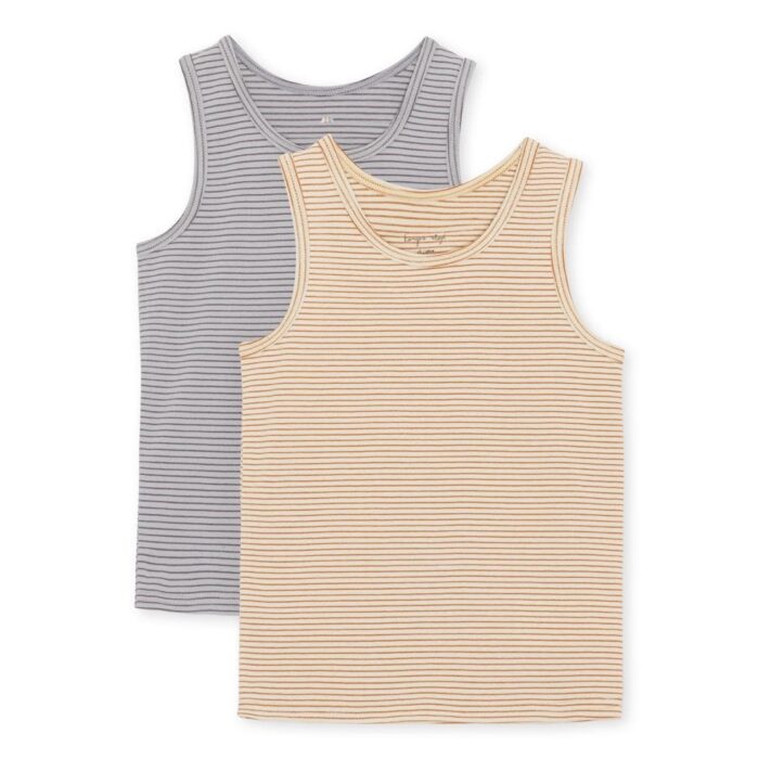 basic 2 pack tanktop gots - Konges Slojd - Stripe Mix basic 2 pack tanktop gots - Konges Slojd - Stripe Mix