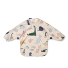 Merle Printed Cape Bib - Dino roar / Sandy - Liewood