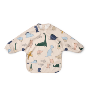 Merle Printed Cape Bib - Dino roar / Sandy - Liewood