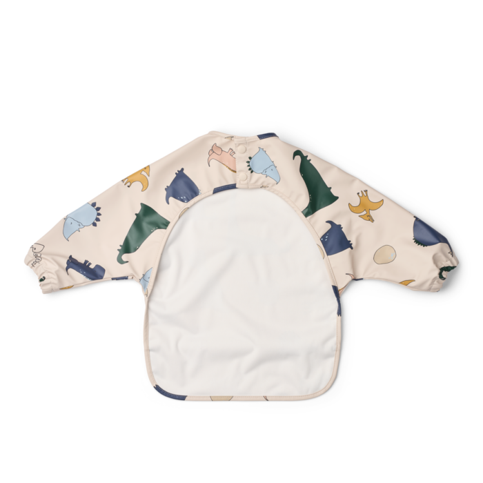 Merle Printed Cape Bib - Dino roar / Sandy - Liewood