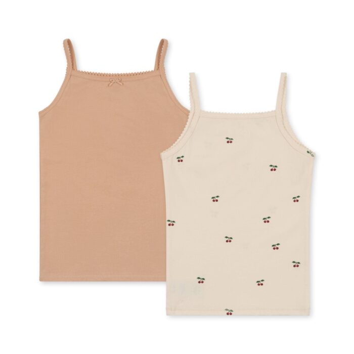 set topjes - cherry/roasted almond - konges slojd