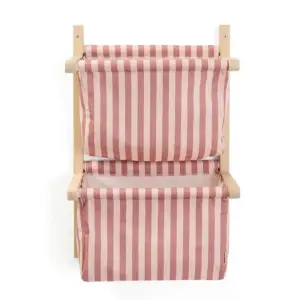 Wandopberger textiel gestreept - Clay Pink - Kid's Concept