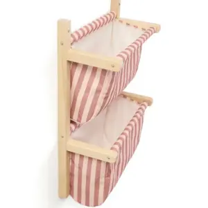 Wandopberger textiel gestreept - Clay Pink - Kid's Concept