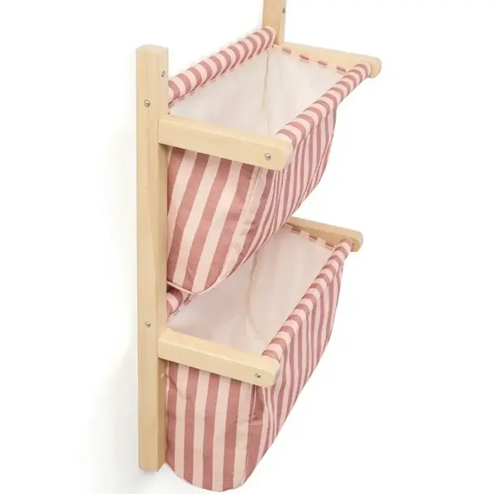 Wandopberger textiel gestreept - Clay Pink - Kid's Concept