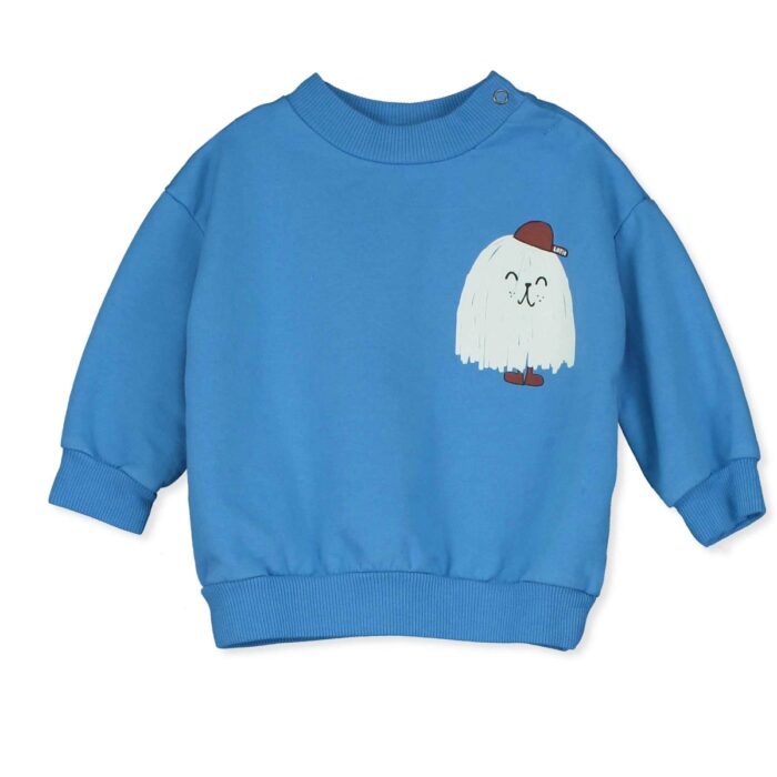 Baby Sweatshirt Good Monster - Cobalt Blue - Lotiekids Baby Sweatshirt Good Monster - Cobalt Blue - Lotiekids