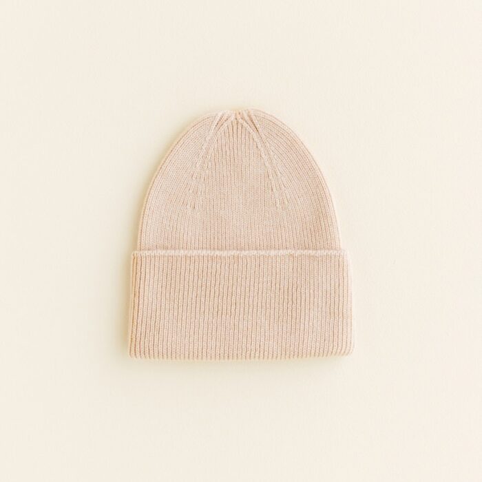 Beanie Newborn - Oat - HVID Beanie Newborn - Oat - HVID