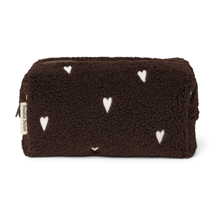 Chocolate Teddy Hearts Pouch - Studio Noos Chocolate Teddy Hearts Pouch - Studio Noos