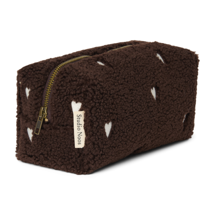 Chocolate Teddy Hearts Pouch - Studio Noos Chocolate Teddy Hearts Pouch - Studio Noos
