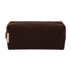Dark Brown Rib Puffy Pouch - Studio Noos