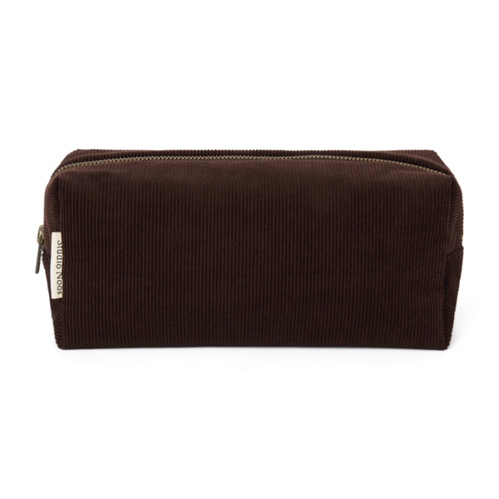 Dark Brown Rib Puffy Pouch - Studio Noos Dark Brown Rib Puffy Pouch - Studio Noos