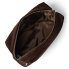 Dark Brown Rib Puffy Pouch - Studio Noos