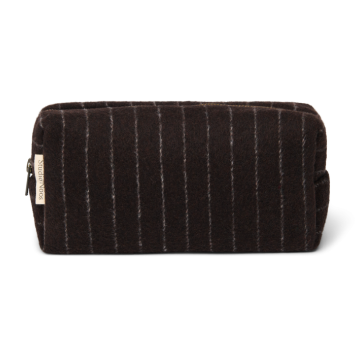 Flannel Chalkstripe Pouche - Brown - Studio Noos
