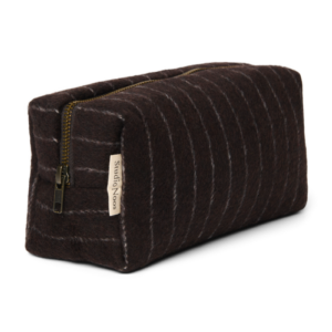 Flannel Chalkstripe Pouche - Brown - Studio Noos Flannel Chalkstripe Pouche - Brown - Studio Noos