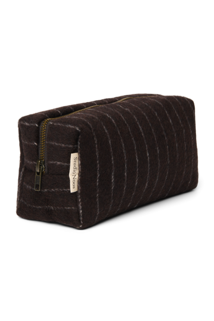 Flannel Chalkstripe Pouche - Brown - Studio Noos