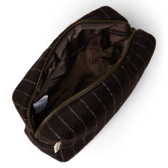 Flannel Chalkstripe Pouche - Brown - Studio Noos