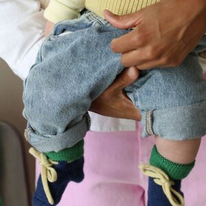Happy Booties - Blue/Grass - HVID