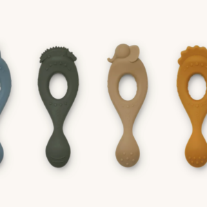 Liva Silicone Spoon 4-Pack - Safari Blue Mix - Liewood