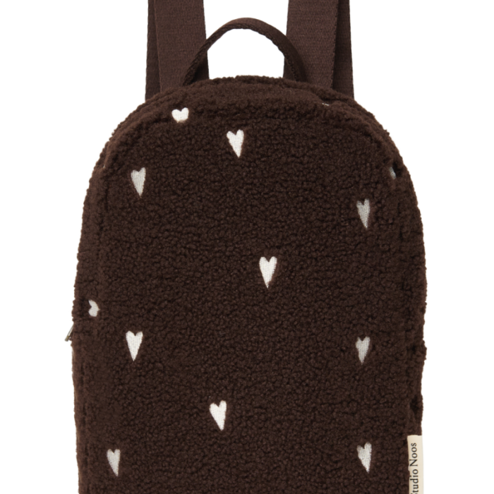 Mini Teddy Rugzakje - Chocolate Hearts - Studio Noos Mini Teddy Rugzakje - Chocolate Hearts - Studio Noos