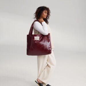 Mom Bag - Burgundy Vegan Leather - Studio Noos