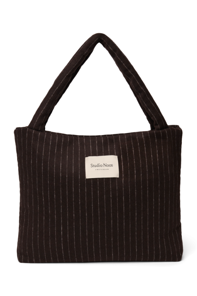 Mom bag - Brown Flannel Chalkstripe - Studio Noos
