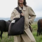 Mom bag - Brown Flannel Chalkstripe - Studio Noos