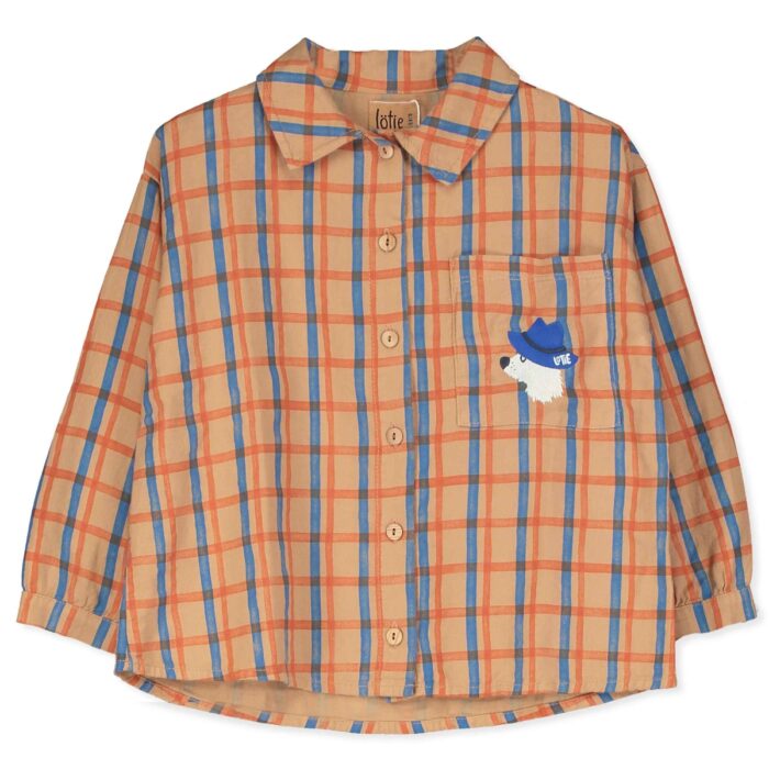 Buttoned Shirt - Checks + Dog - Lotiekids