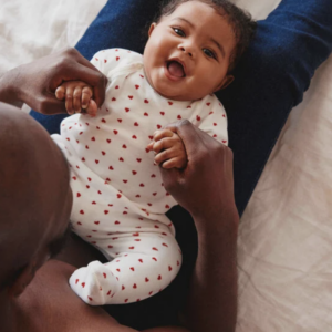 Fluwelen Babypyjama - Hartjes - Petit Bateau