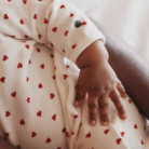 Fluwelen Babypyjama - Hartjes - Petit Bateau