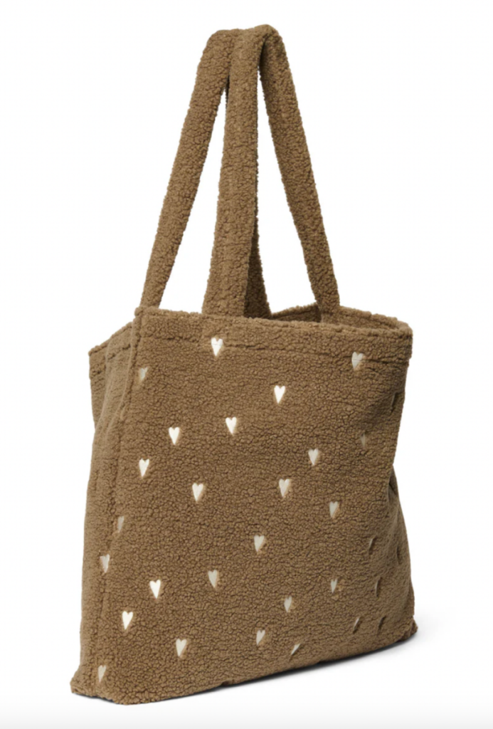 Mom Bag - Brown Teddy Hearts - Studio Noos Mom Bag - Brown Teddy Hearts - Studio Noos