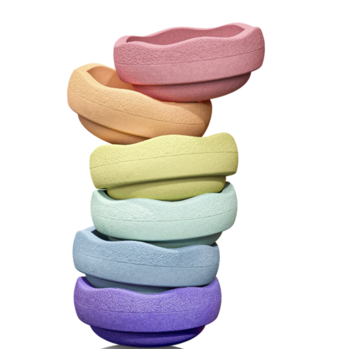 Rainbow Pastel - Set van 6 - Stapelstein